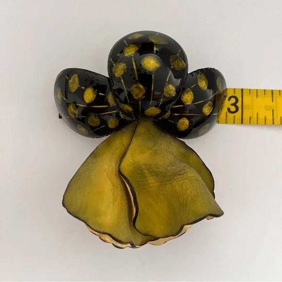 Rare Cilea Paris Resin Floral Pin Brooch - Picture 8 of 14